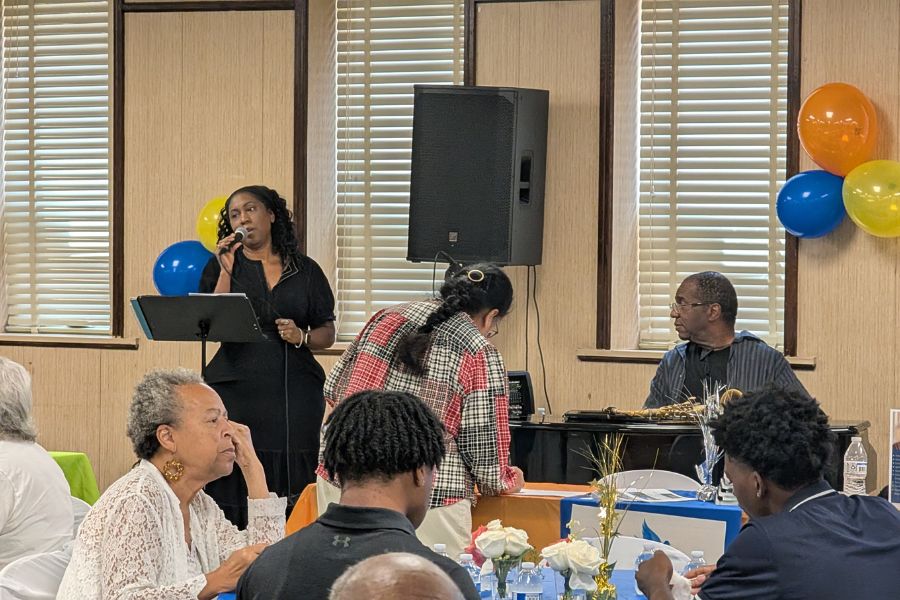 Music Memory Cafe participants enjoying a live music program at the Genevieve N. Johnson Senior Center
